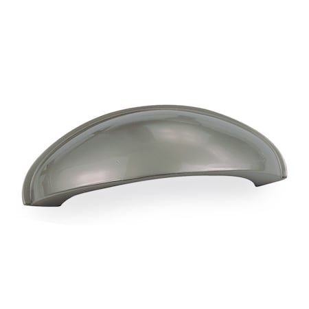 64mm Geo Cup Pull, Flat Pewter